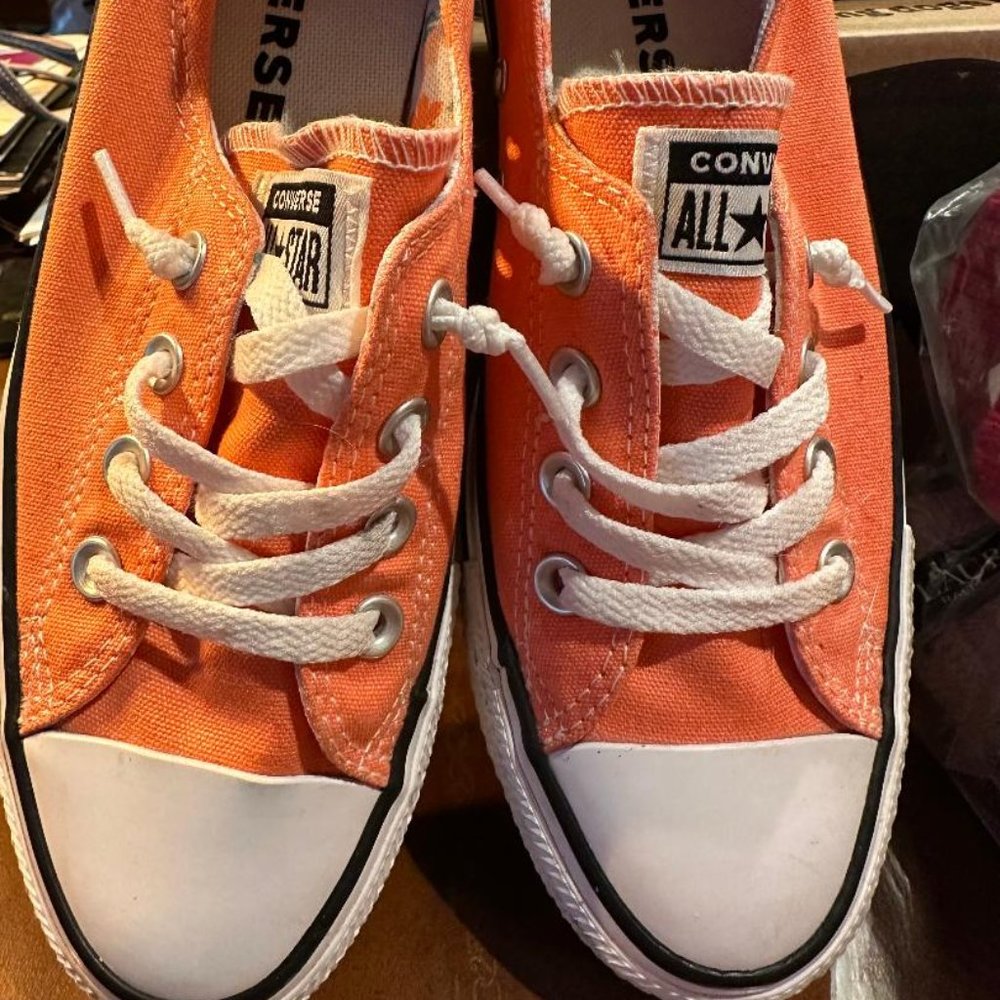 Women's Slip-on Converse Peach Colored Shoes Size 8